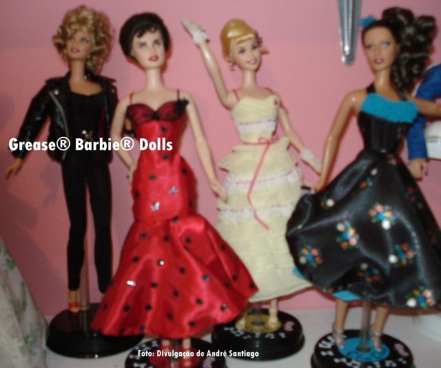 3Barbie Audrey Hepburn Bonequinha De Luxo Grease Barbie Dolls Nesta foto